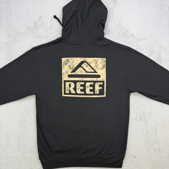 Reef Other - Reef Graphic Hoodie Mens Large Black Logo Pullover Sweatshirt Streetwear Surfing